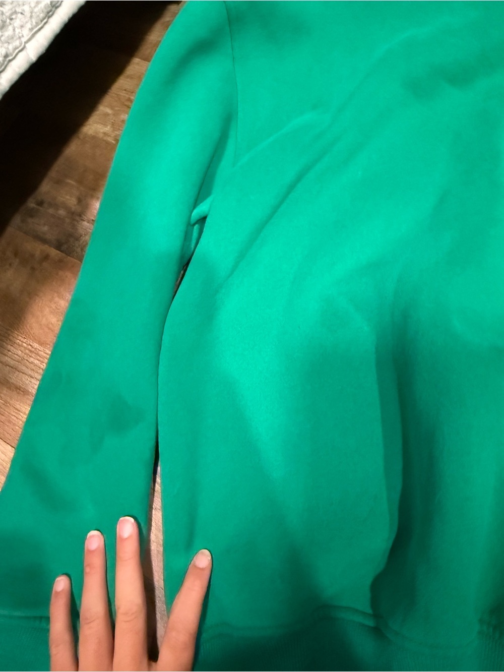 White Fox Boutique Green Half-Zip Logo Sweatshirt View 3